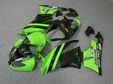 Compra Carenados Moto Kawasaki ZX6R 2009-2012 - Verde Negro Brillante Elf Touch4 Bridgestone