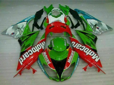 Compra Carenados Moto Kawasaki ZX6R 2009-2012 - Verde Blanco Rojo Negro Azul Motocard