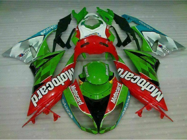 Compra Carenados Moto Kawasaki ZX6R 2009-2012 - Verde Blanco Rojo Negro Azul Motocard