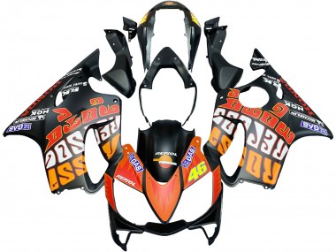 Compra Carenados Moto Honda CBR600 F4i 2004-2007 - Negro Mate Naranja Rossi