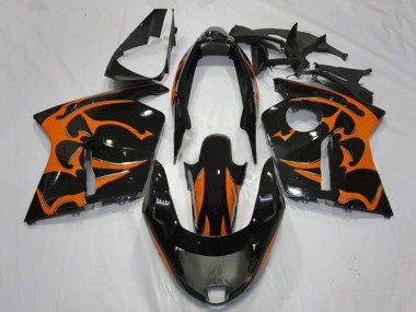 Compra Carenados Moto Honda CBR1100XX Blackbird 1996-2007 - Negro Brillante Naranja Llama
