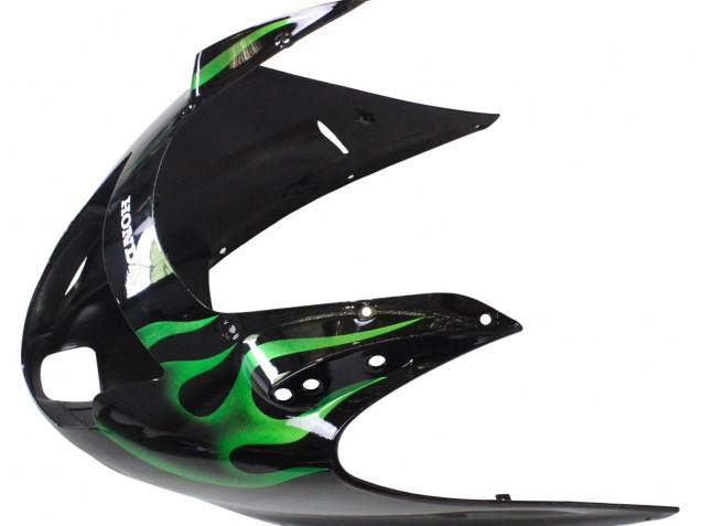 Compra Carenado Moto Honda CBR1100XX Blackbird 1996-2007 - Negro Brillante Verde Llama