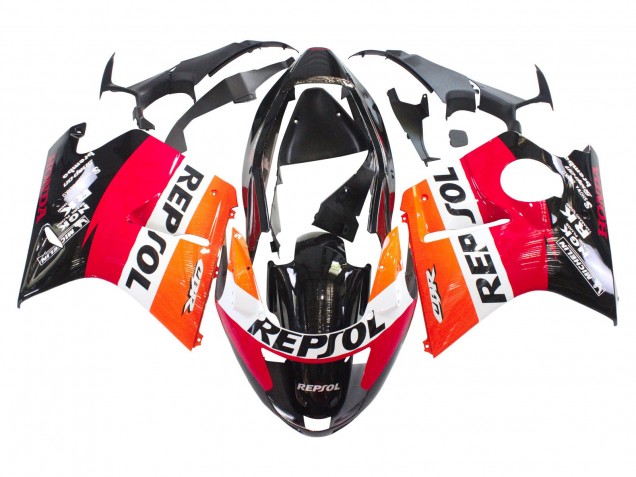 Compra Carenados Moto ABS Honda CBR1100XX Blackbird 1996-2007 - Naranja Blanco Rojo Negro Brillante Repsol
