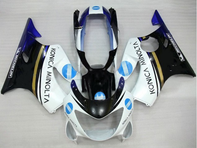 Compra Carenados Moto Honda CBR600 F4 1999-2000 - Blanco Azul Negro Brillante Konica Minolta