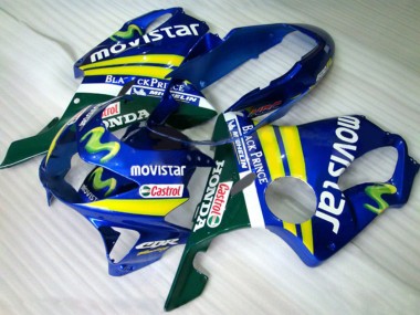 Compra Carenados Moto Honda CBR600 F4 1999-2000 - Azul Amarillo Verde MoviStar Castrol