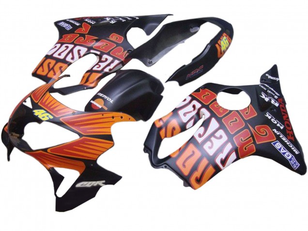 Compra Carenados Moto Honda CBR600 F4 1999-2000 - Negro Mate Naranja Rossi Repsol 46