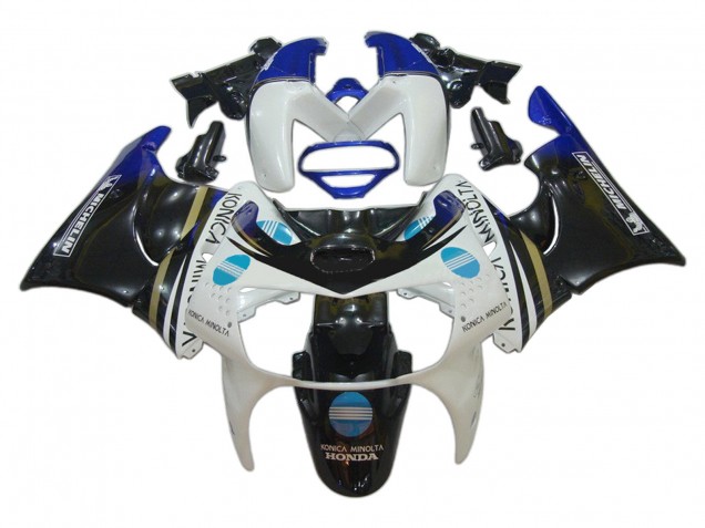 Compra Carenados Moto Honda CBR900RR 919 1998-1999 - Blanco Azul Negro Brillante Konica Minolta