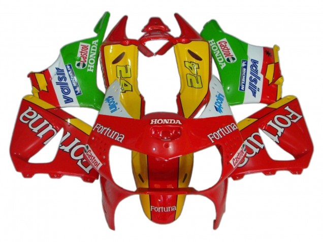 Compra Carenados Moto Honda CBR900RR 919 1998-1999 - Rojo Amarillo Verde Blanco Fortuna Castrol