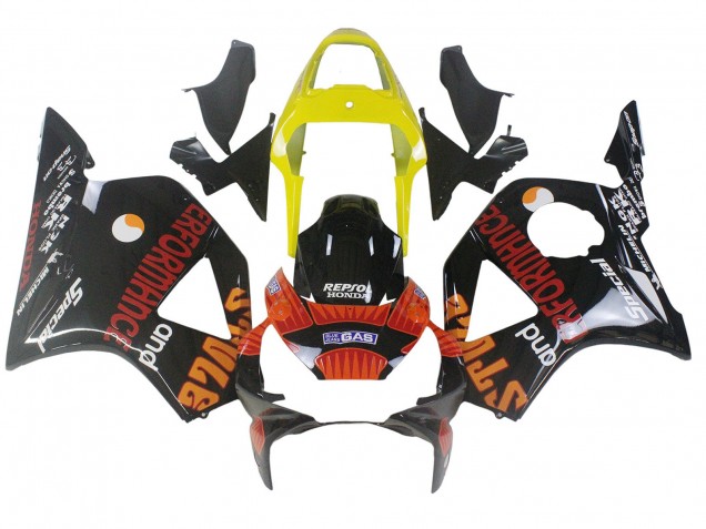 Compra Carenados Moto Honda CBR900RR 954 2002-2003 - Amarillo Rojo Negro Brillante Repsol Rossi