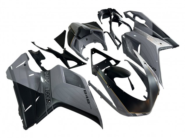 Compra Carenados Moto Ducati 848 2007-2014 - Plata Oro Negro Mate