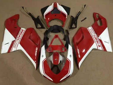 Compra Carenados Moto Ducati 848 2007-2014 - Blanco Rojo Corse