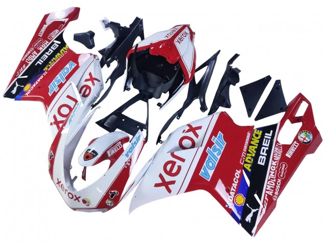 Compra Carenados Moto Ducati 848/1098/1198 2007-2014 - Blanco Rojo Negro Brillante Valsir Xerox