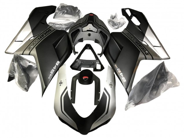 Compra Carenados Moto Ducati 848 2007-2014 - Plata Negro Mate