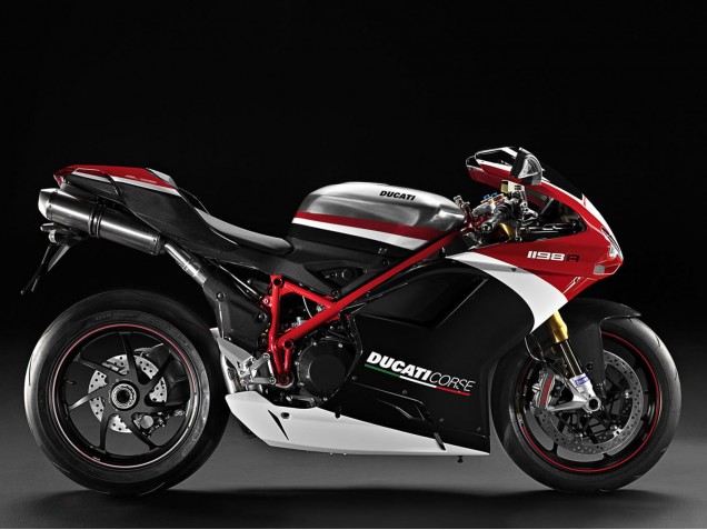 Compra Carenados Moto Ducati 848/1098/1198 2007-2014 - Blanco Rojo Negro Brillante