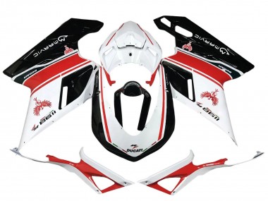 Compra Carenados Moto Ducati 1198 2007-2014 - Blanco Rojo Negro Brillante