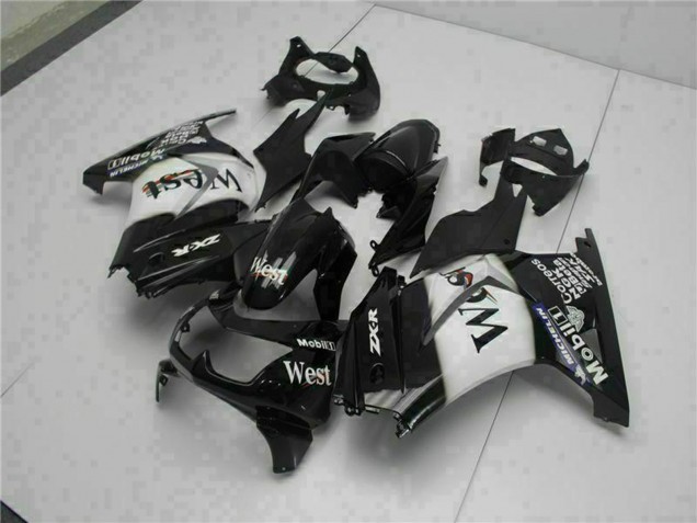 Compra Carenados Moto Kawasaki EX250 2008-2012 - Negro Brillante Blanco West