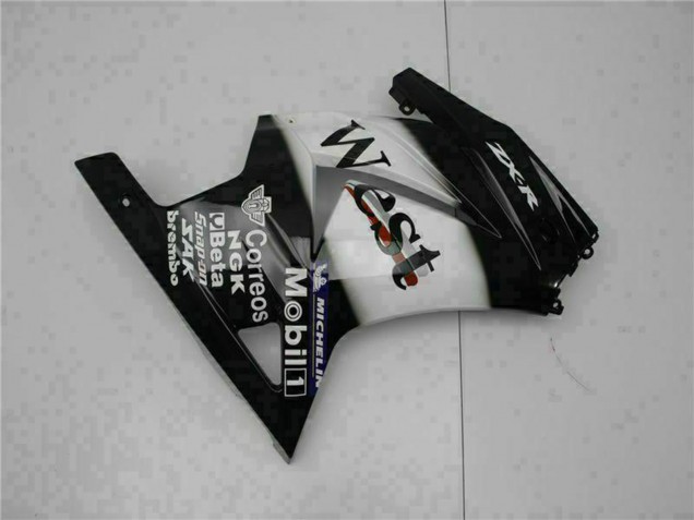 Compra Carenados Moto Kawasaki EX250 2008-2012 - Negro Brillante Blanco West