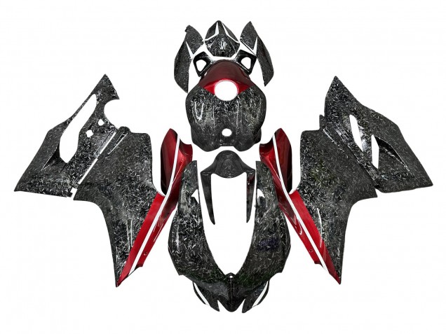 Compra Carenados Moto Ducati Panigale 899/1199 2011-2014 - Negro Falsificado FibraCarbono Estilo Rojo