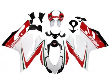 Compra Carenados Moto Ducati 1199 2011-2014 - Blanco Rojo Verde Negro Brillante