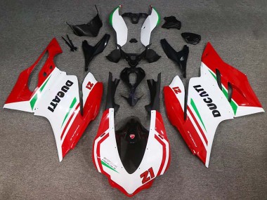 Compra Carenados Moto Ducati 959/1299 2015-2020 - Blanco Rojo Verde Negro Brillante 21