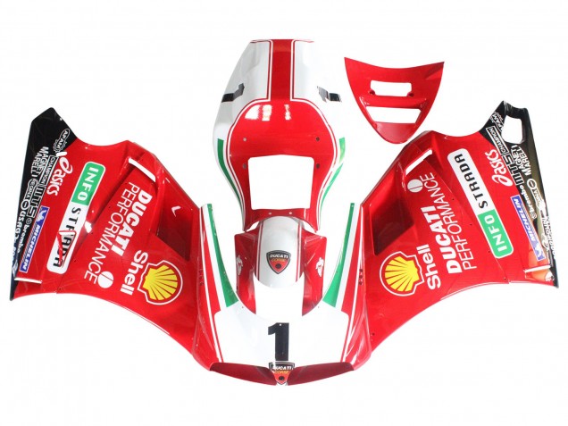 Compra Carenados Moto Ducati 748/916/996/998 1993-2005 - Blanco Rojo Amarillo Verde Negro Brillante Performance