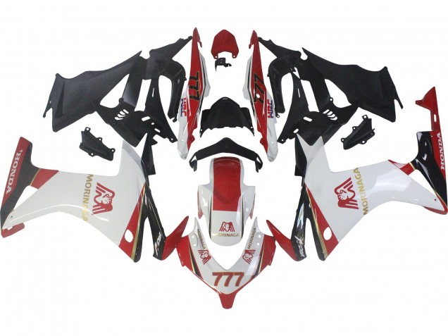 Compra Carenados Moto Honda CBR500R 2013-2015 - Blanco Rojo Verde Negro Brillante Morinage 777