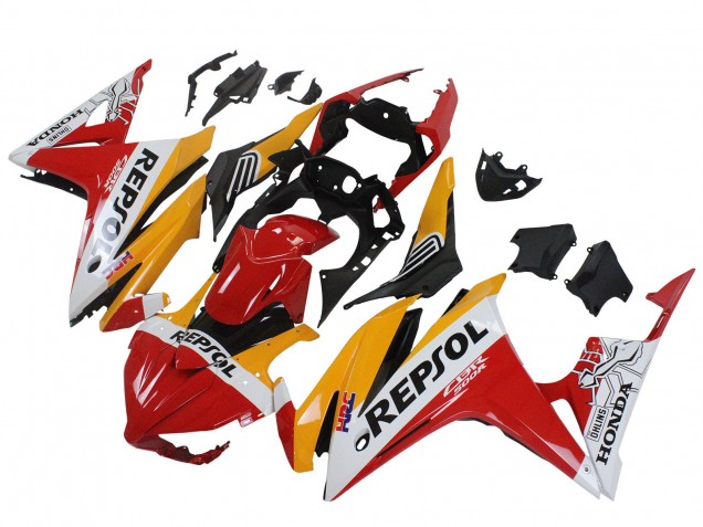 Compra Carenados Moto Honda CBR500R 2016-2018 - Amarillo Blanco Rojo Repsol HRC