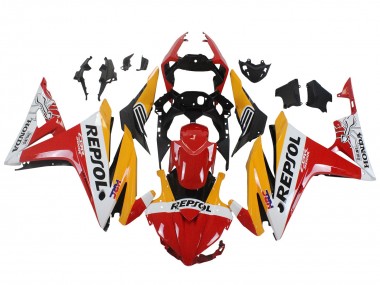 Compra Carenados Moto Honda CBR500R 2016-2018 - Amarillo Blanco Rojo Repsol HRC