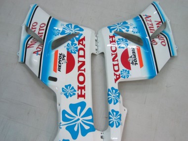 Compra Carenados Moto Honda CBR1000RR 2004-2005 - Blanco Azul Nieve Nastro Azzurro 46