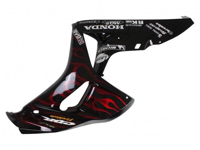 Compra Carenados Moto Honda CBR1000RR 2006-2007 - Negro Brillante Amarillo Rojo Llama