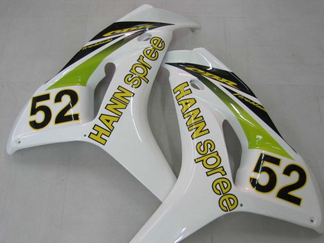 Compra Carenados Moto Honda CBR1000RR 2006-2007 - Blanco Verde Negro Brillante Hannspree 52