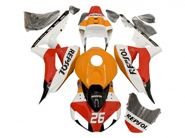 Compra Carenados Moto Honda CBR1000RR 2006-2007 - Naranja Blanco Rojo Negro Lustroso Repsol 26