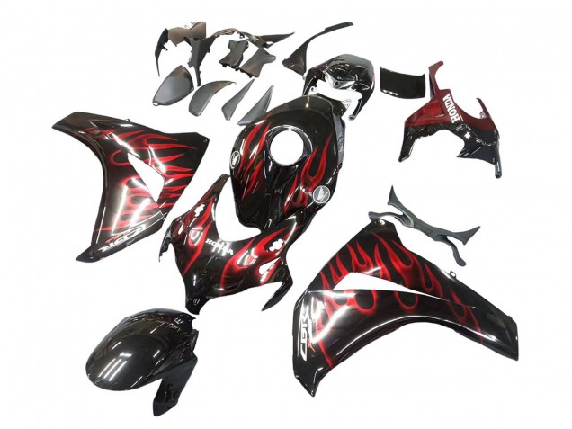 Compra Carenado Moto Honda CBR1000RR 2008-2011 - Negro Brillante Rojo Llama