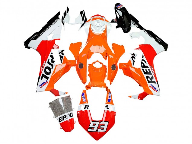 Compra Carenados Moto Honda CBR1000RR 2017-2023 - Blanco Naranja Rojo Negro Brillante HRC Repsol 93