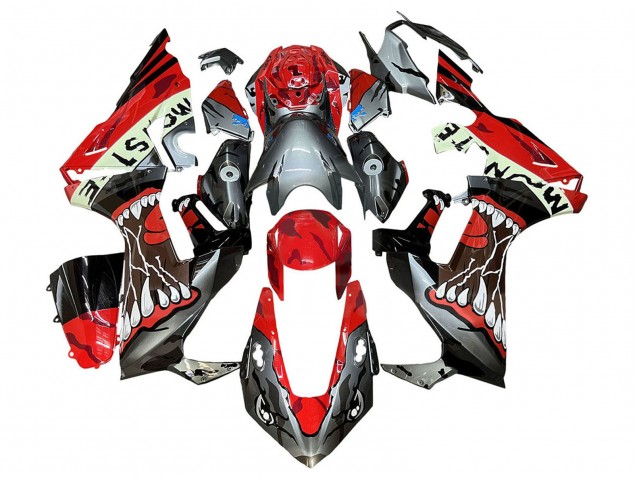 Compra Carenados Moto Honda CBR1000RR 2017-2023 - Rojo Gris Negro Monstruo Tiburón