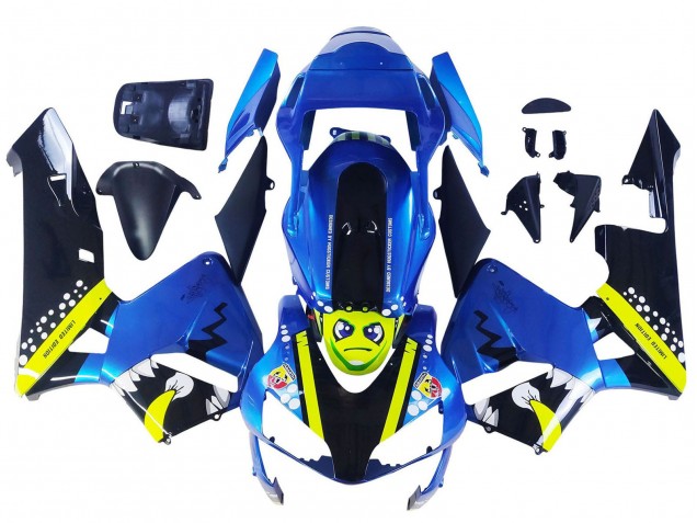 Compra Carenados Moto Honda CBR600RR 2003-2004 - Azul Neon Amarillo Negro Brillante Tiburón