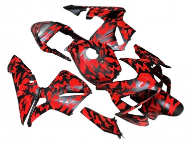 Compra Carenados Moto Honda CBR600RR 2003-2004 - Negro Rojo Gris Camouflage