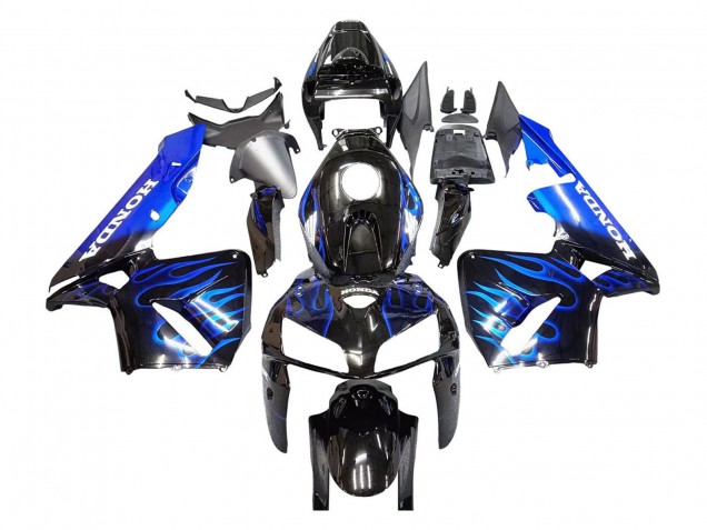 Compra Carenado Moto Honda CBR600RR 2005-2006 - Negro Brillante Azul Llama