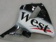 Compra Carenados Moto Honda CBR600RR 2005-2006 - Negro Brillante Blanco West
