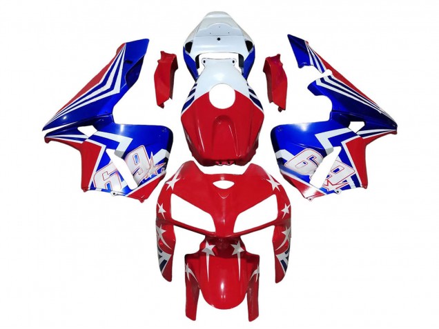 Compra Carenados Moto Honda CBR600RR 2005-2006 - Rojo Blanco Azul 69