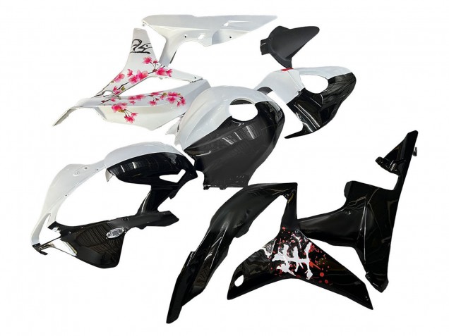 Compra Carenados Moto Honda CBR600RR 2007-2008 - Blanco Cherry Blossom Negro Brillante Dividir
