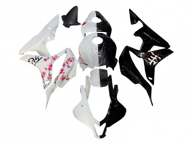 Compra Carenados Moto Honda CBR600RR 2007-2008 - Blanco Cherry Blossom Negro Brillante Dividir