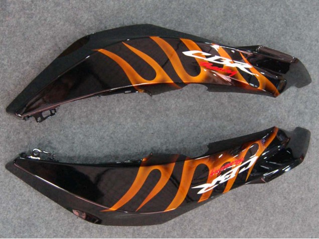 Compra Carenados Moto Honda CBR600RR 2007-2008 - Negro Brillante Naranja Llama