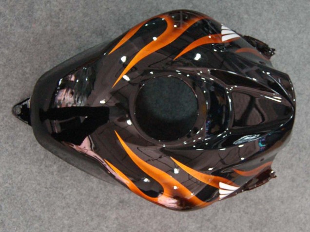 Compra Carenados Moto Honda CBR600RR 2007-2008 - Negro Brillante Naranja Llama