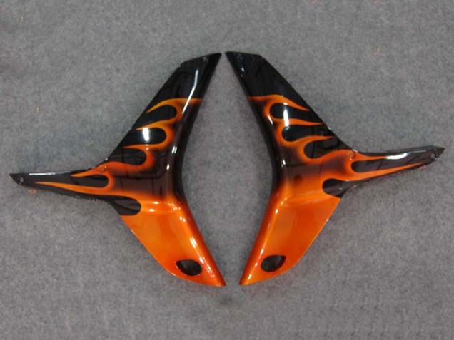 Compra Carenados Moto Honda CBR600RR 2007-2008 - Negro Brillante Naranja Llama