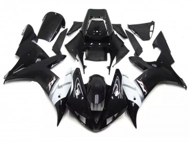 Compra Carenados Moto Yamaha YZF R1 2002-2003 - Negro Brillante Blanco Plata