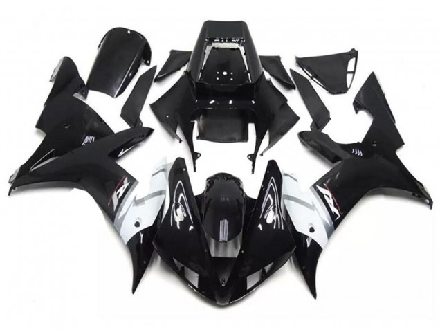Compra Carenados Moto Yamaha YZF R1 2002-2003 - Negro Brillante Blanco Plata