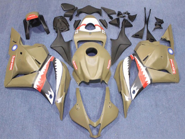 Compra Carenados Moto Honda CBR600RR 2009-2012 - Brown Blanco Rojo Tiburón