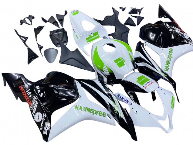 Compra Carenados Moto Honda CBR600RR 2009-2012 - Blanco Verde Negro Brillante Hannspree