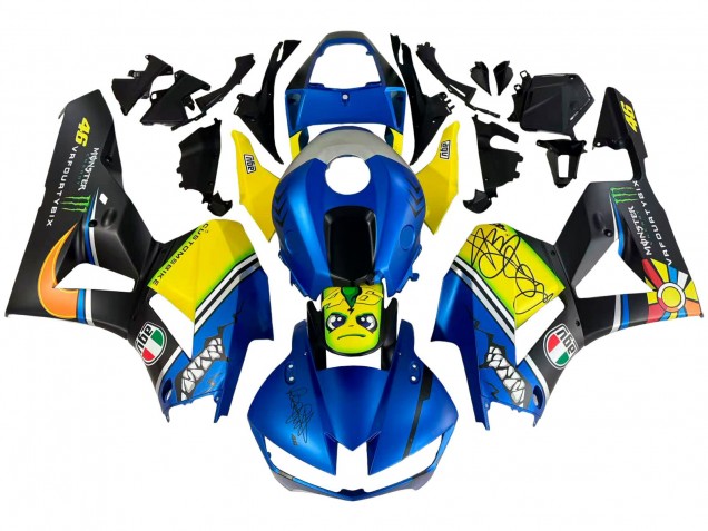 Compra Carenados Moto Honda CBR600RR 2013-2023 - Azul Amarillo Negro Mate Verde Monstruo Tiburón